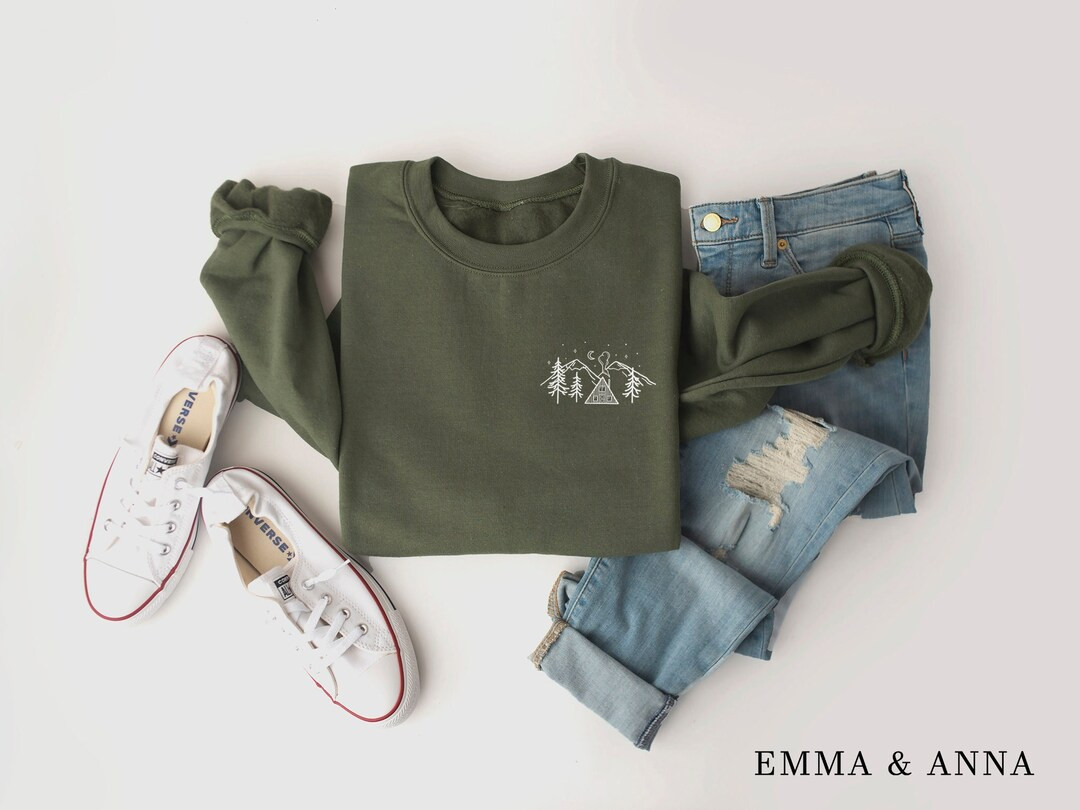 Mountain Crewneck Sweatshirt Adventure Pullover Gift for - Etsy | Etsy (US)