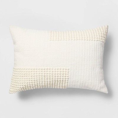 Lumbar Woven Textured Pillow White - Project 62™ | Target