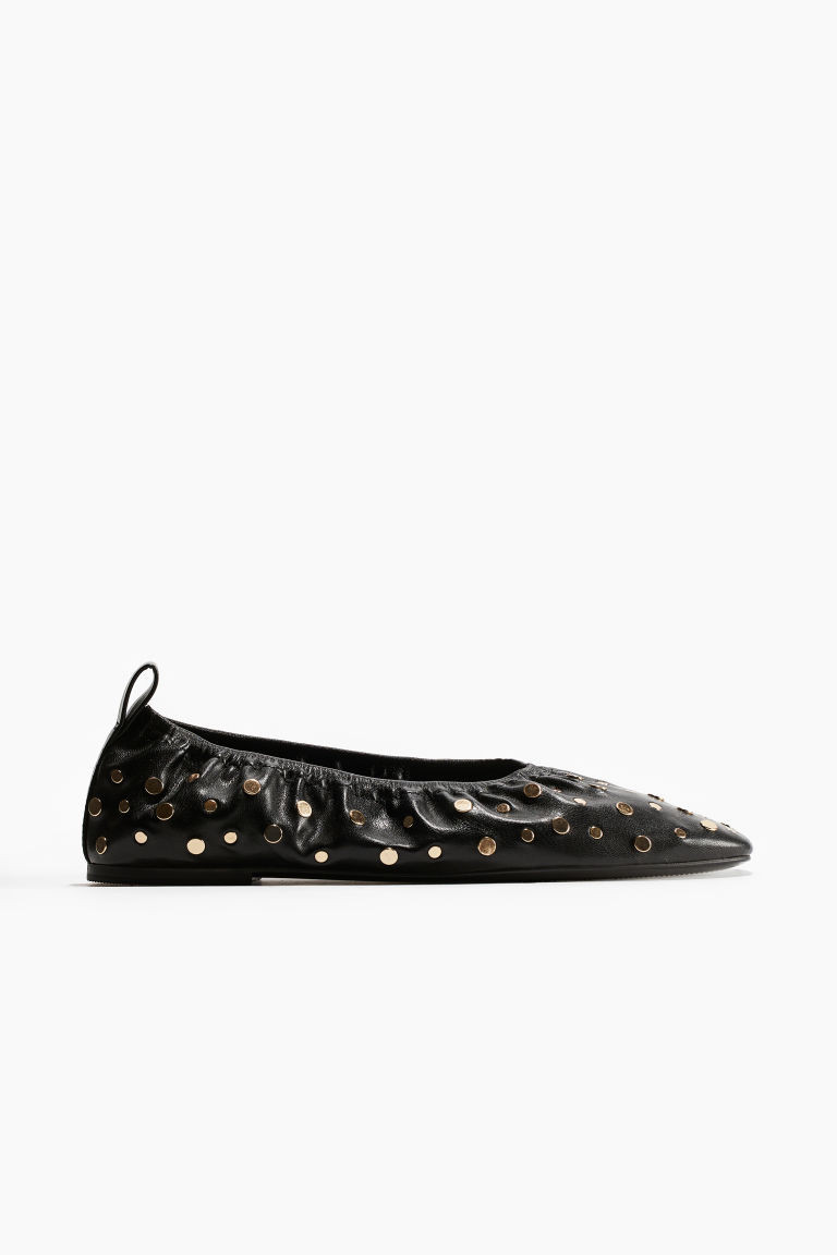 H & M - Studded ballet pumps - Black | H&M (US + CA)