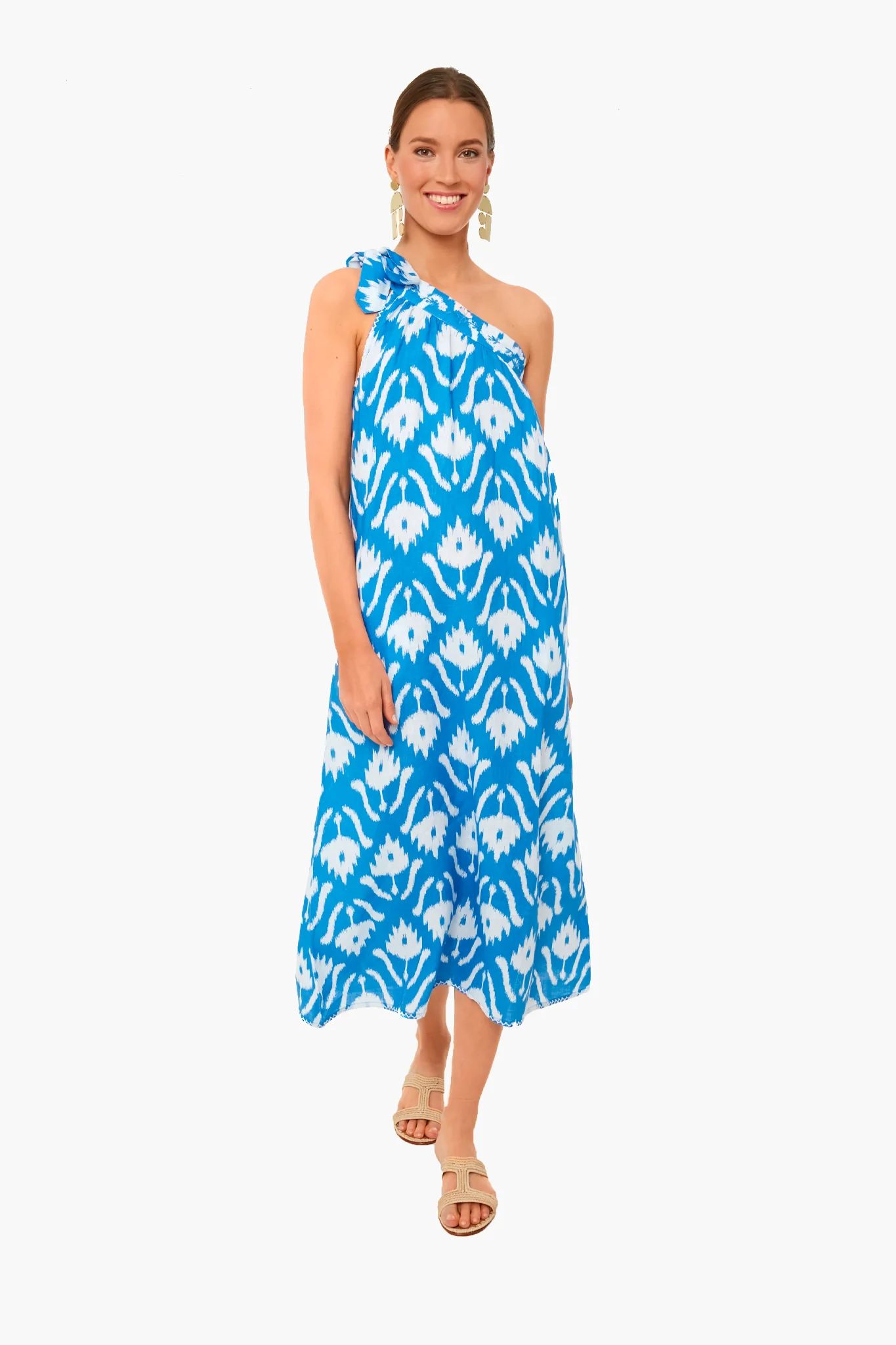 Exclusive Ikat Blue Water Lilly Dress | Tuckernuck (US)