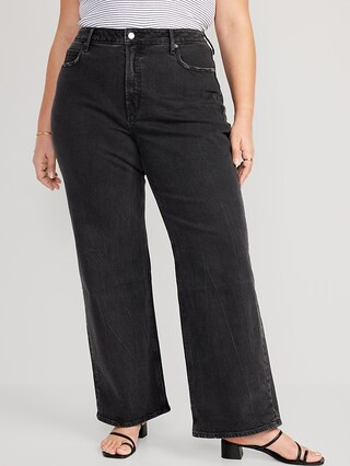 Extra High-Waisted Wide-Leg Black Jeans for Women | Old Navy (US)