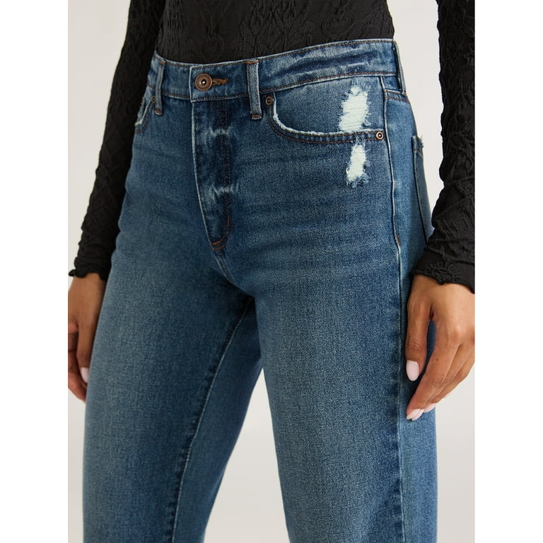 Sofia Jeans Women's Beatrix Relaxed Boyfriend Mid Rise Jeans, 27" Inseam, Sizes 0-20 | Walmart (US)