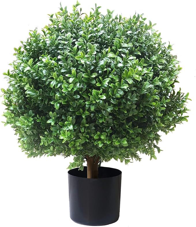 24''T Boxwood Ball Shaped Topiary Home & Garden Potted Artificial Shrubs Tree (1 PC) | Amazon (US)