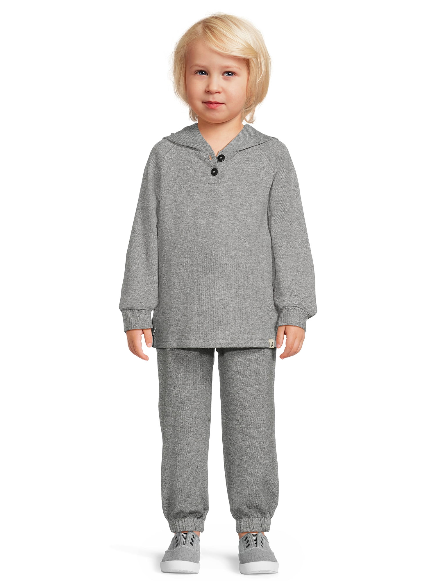 easy-peasy Baby and Toddler Boys' Hacci Knit Hoodie and Jogger Pants Set, 2-Piece, Sizes 12M-5T | Walmart (US)