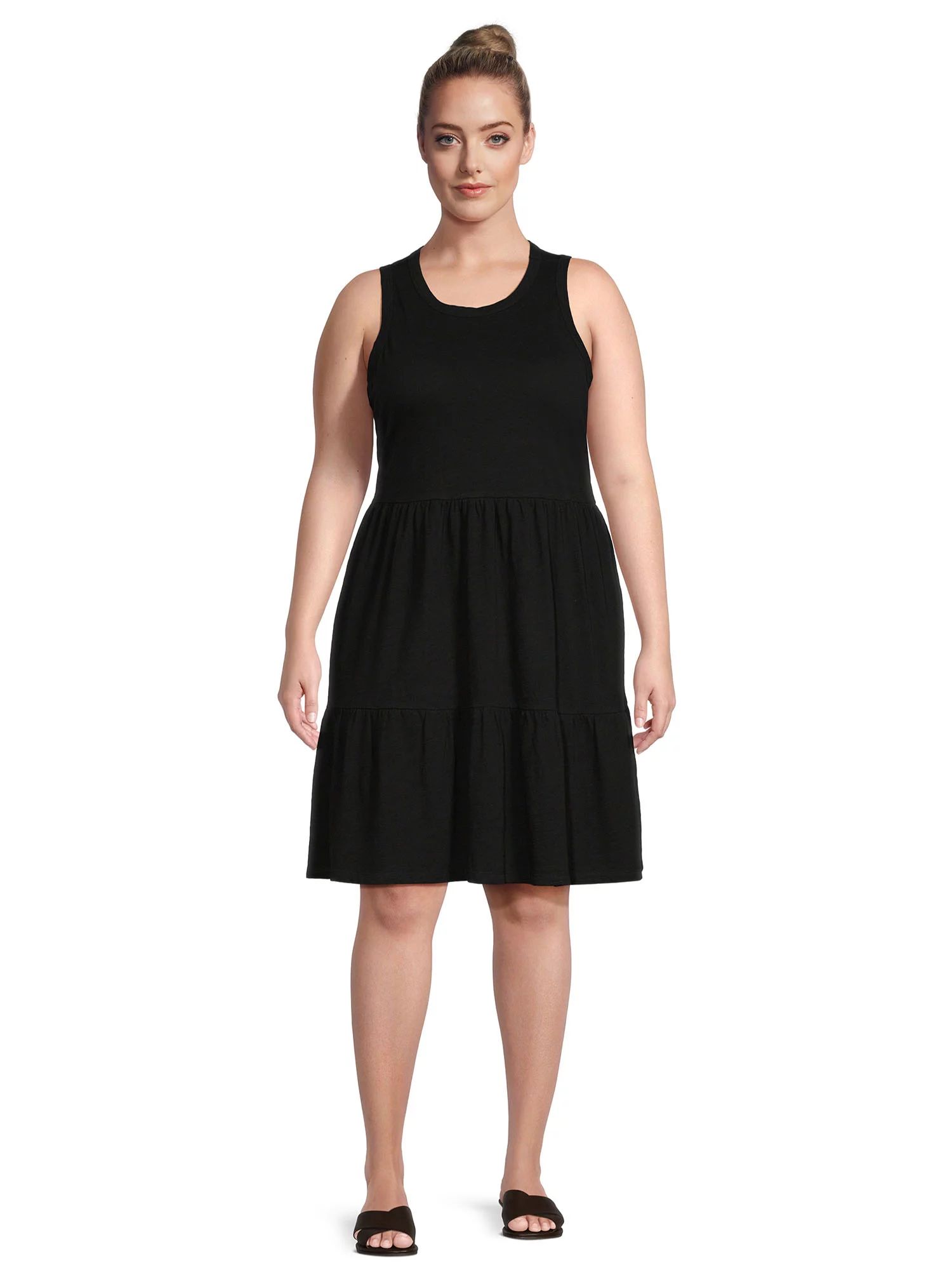 Terra & Sky Women's Plus Size Tiered Tank Dress | Walmart (US)