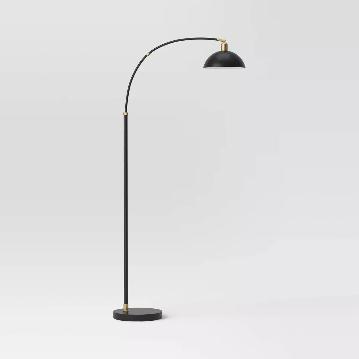 Adjustable Arc Floor Lamp with Swivel Head Black (Includes LED Light Bulb) - Threshold™ | Target