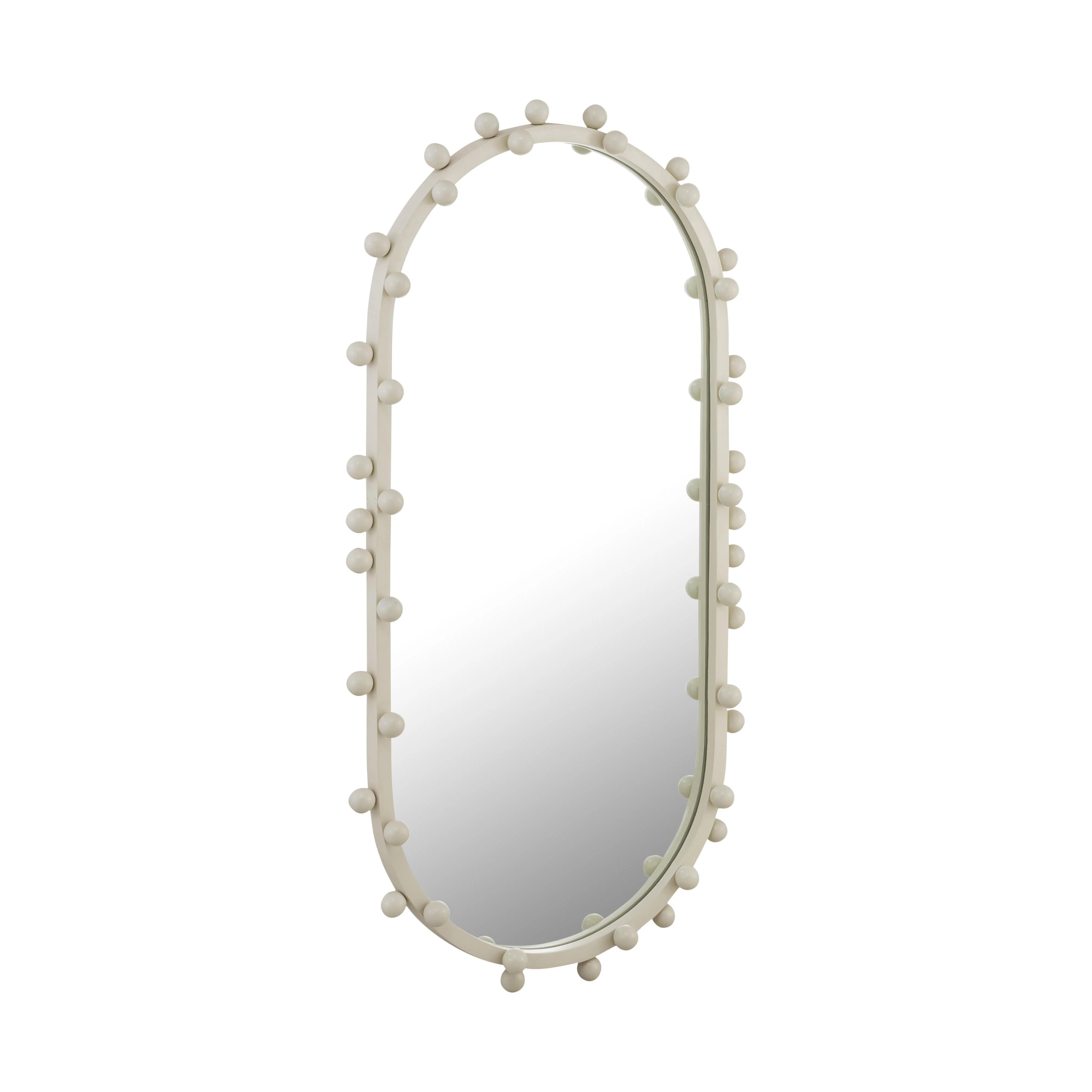 Bubbles Ivory Oval Wall Mirror | TOV Furniture