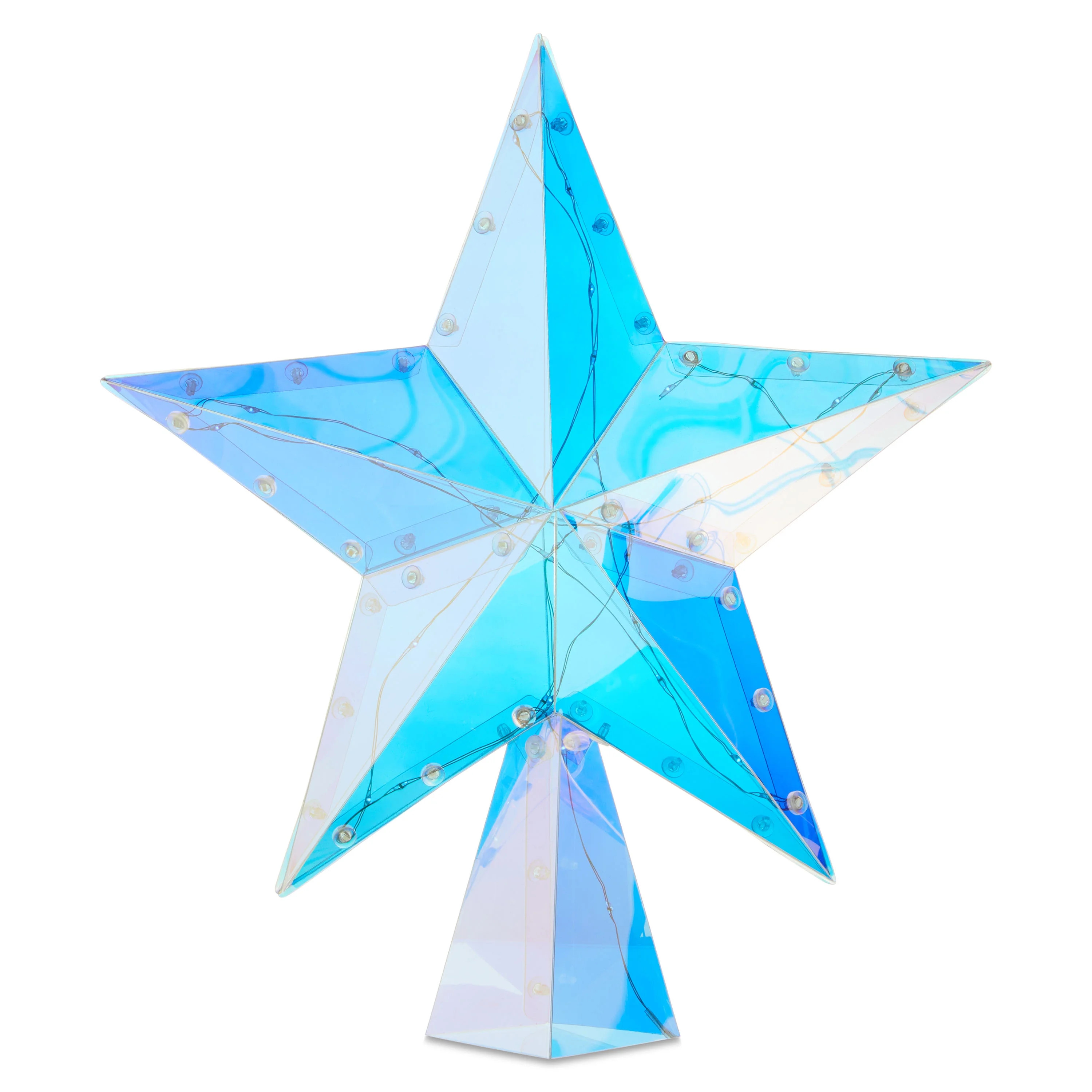 LED Star Christmas Tree Topper, Iridescent, 11.75", by Holiday Time | Walmart (US)