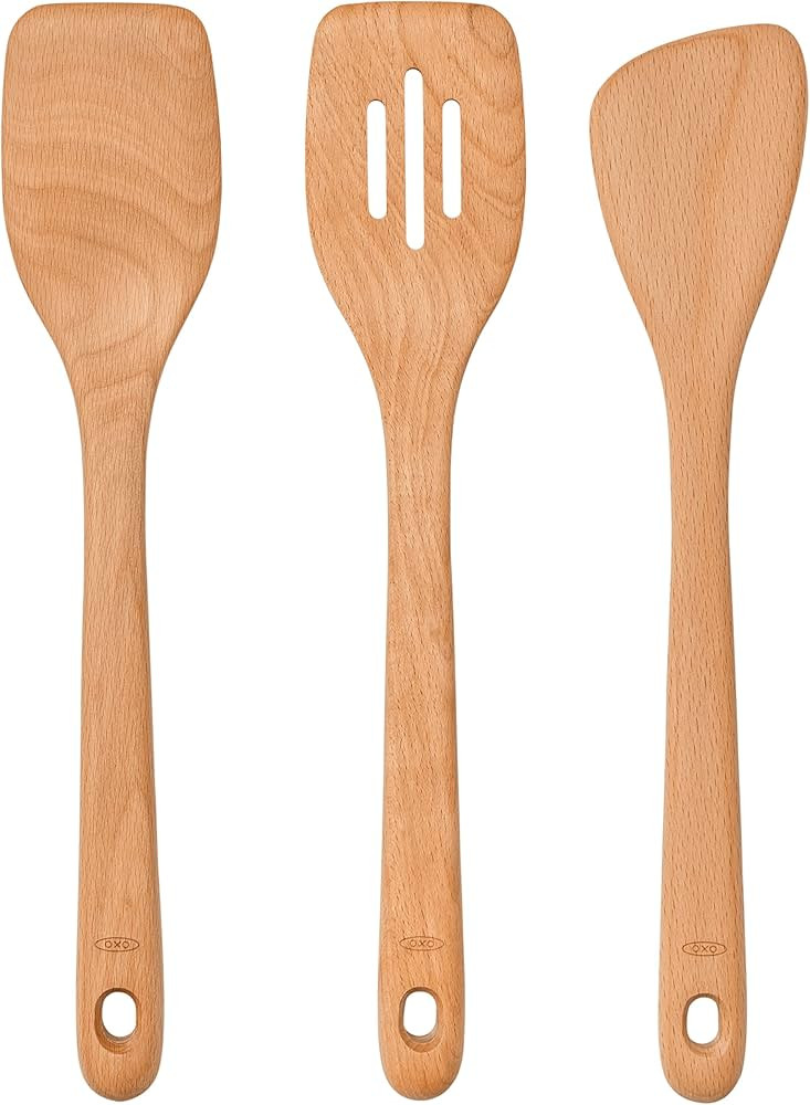 OXO 3 Piece Good Grips Wooden Turner Set, large | Amazon (US)