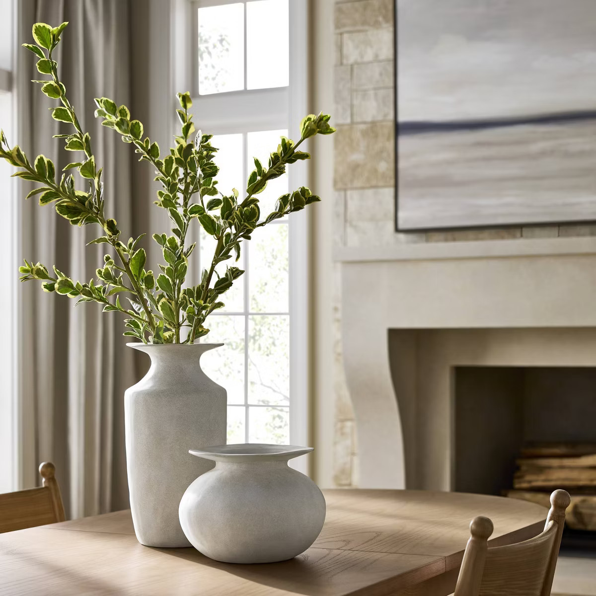 Exaggerated Rim Ceramic Round Vase - Threshold™ designed with Studio McGee | Target