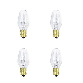 7-Watt Equivalant C7 2700K Clear Incandescent E12 Night Light Bulb (4-Pack) | The Home Depot