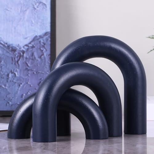 LCCCK Wooden Arch Book Decor Aesthetic, Boho Bookshelf Knot Decorative Object, Modern Home Wood Decor Accents, for Coffee Table, Wood Knot, Book, Bookshelf, Entrance, Mantel, Dining Table Centerpiece | Amazon (US)