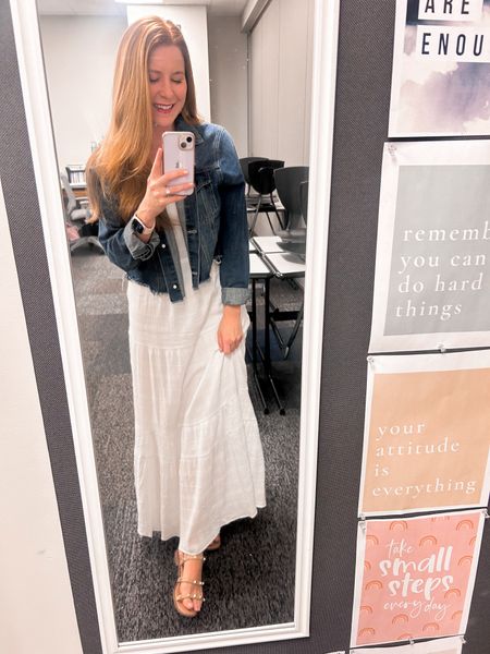 White maxi dress by the brand Sanctuary! I bought this cutie at Dillards and plan to wear it wedding week! It also works great for school! 

#LTKwedding #LTKSeasonal #LTKstyletip