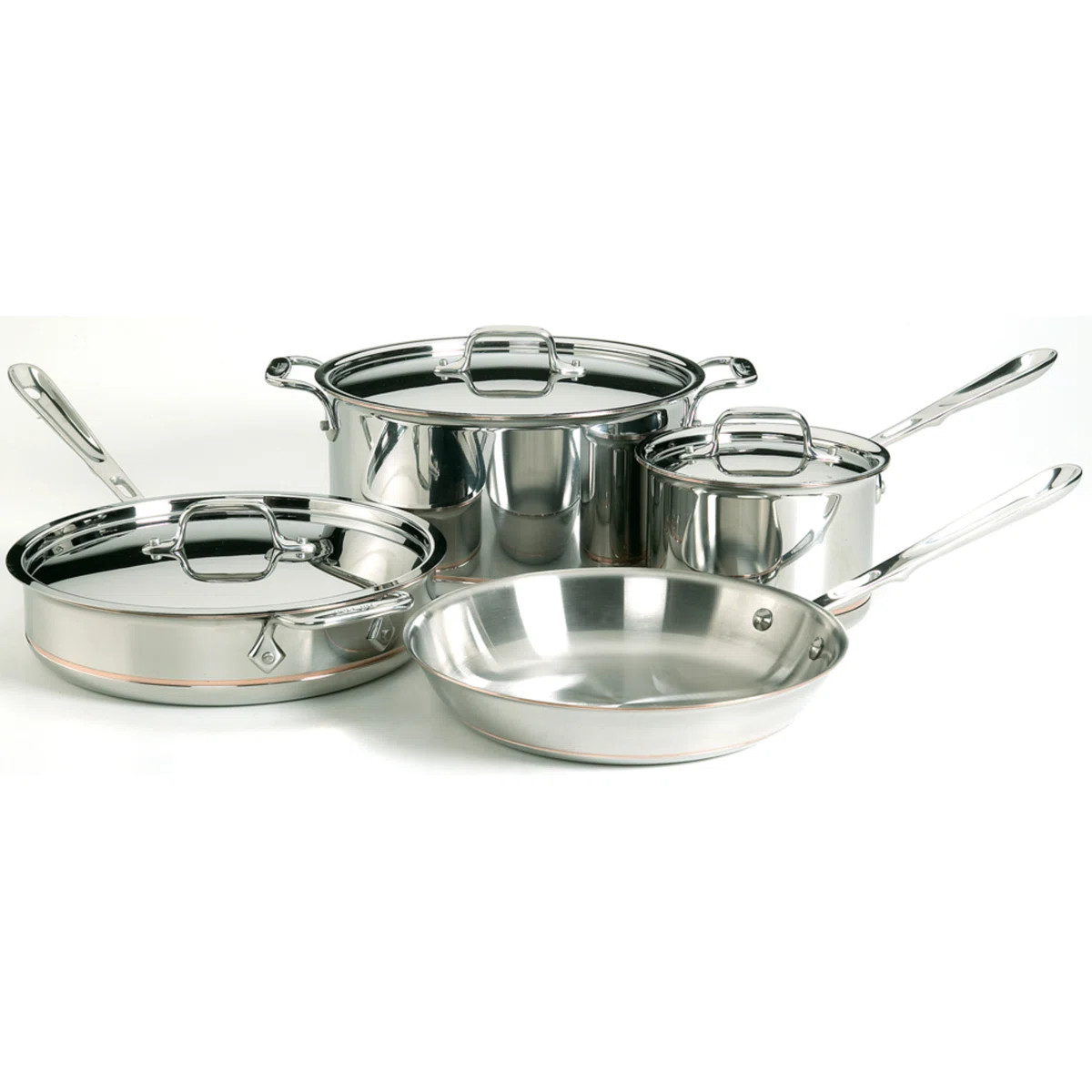 All-Clad Copper Core 7 Piece Cookware Set | Wayfair North America