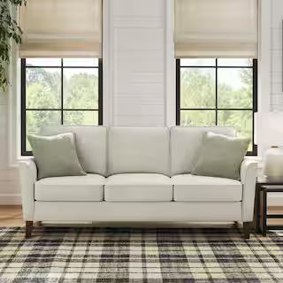 StyleWell Doherty 79.9 in. Modern Flared Arm Fabric Sofa in Oyster Beige 133A008OYS - The Home De... | The Home Depot