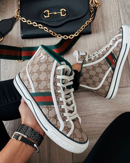 My favorite designer sneaker for years! Sz down 1/2 sz
This Gucci high top is life..so easy to style with anything and super
Easy to slip on and go..everyday mom life style, cool mom, Travel outfit 
My most
Worn go to evening bag ..love the extra strap for when I want to make a look a lil edgier and reuse this bag in a more casual way…multifunctional must have…a fav
Keychain and key fob Wallet Gucci,
Gucci jewelry bracelet, david yurman bracelet,
Michele watch 
All fab luxury gift ideas

#LTKitbag #LTKGiftGuide #LTKshoecrush