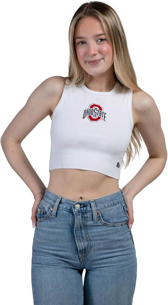 Hype & Vice Cut-Off Tank for Women - University of Ohio State Top for Women, Cropped Fit Tank, Co... | Amazon (US)