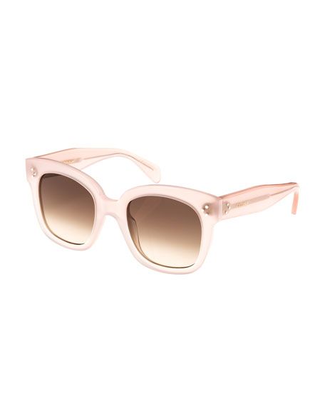 Celine Square Gradient Acetate Sunglasses, Pink Pattern | Bergdorf Goodman