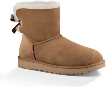 Mini Bailey Bow II Genuine Shearling Bootie (Women) | Nordstrom