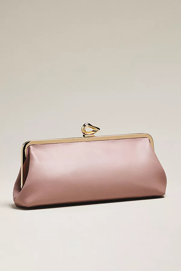 Claire Vegan-Leather Turnlock Clutch | Anthropologie (US)