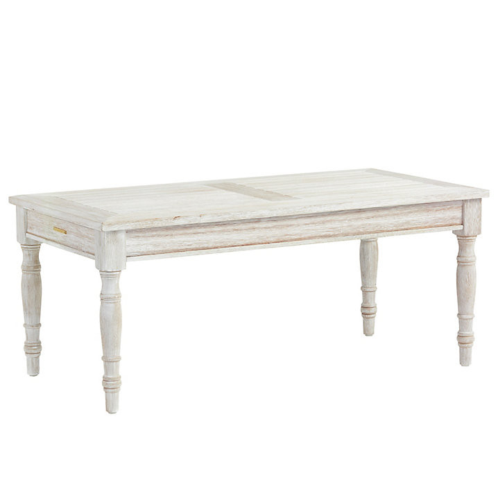 Ceylon Whitewash Wooden Eucalyptus Porch Coffee Table | Ballard Designs, Inc.