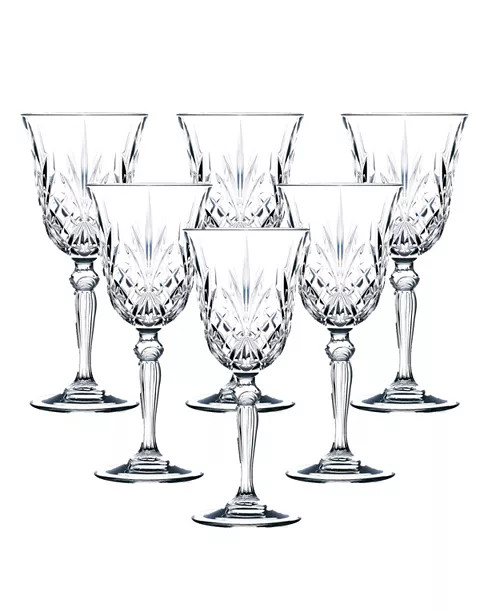 Melodia Crystal Water Glass set of 6 | Macy's
