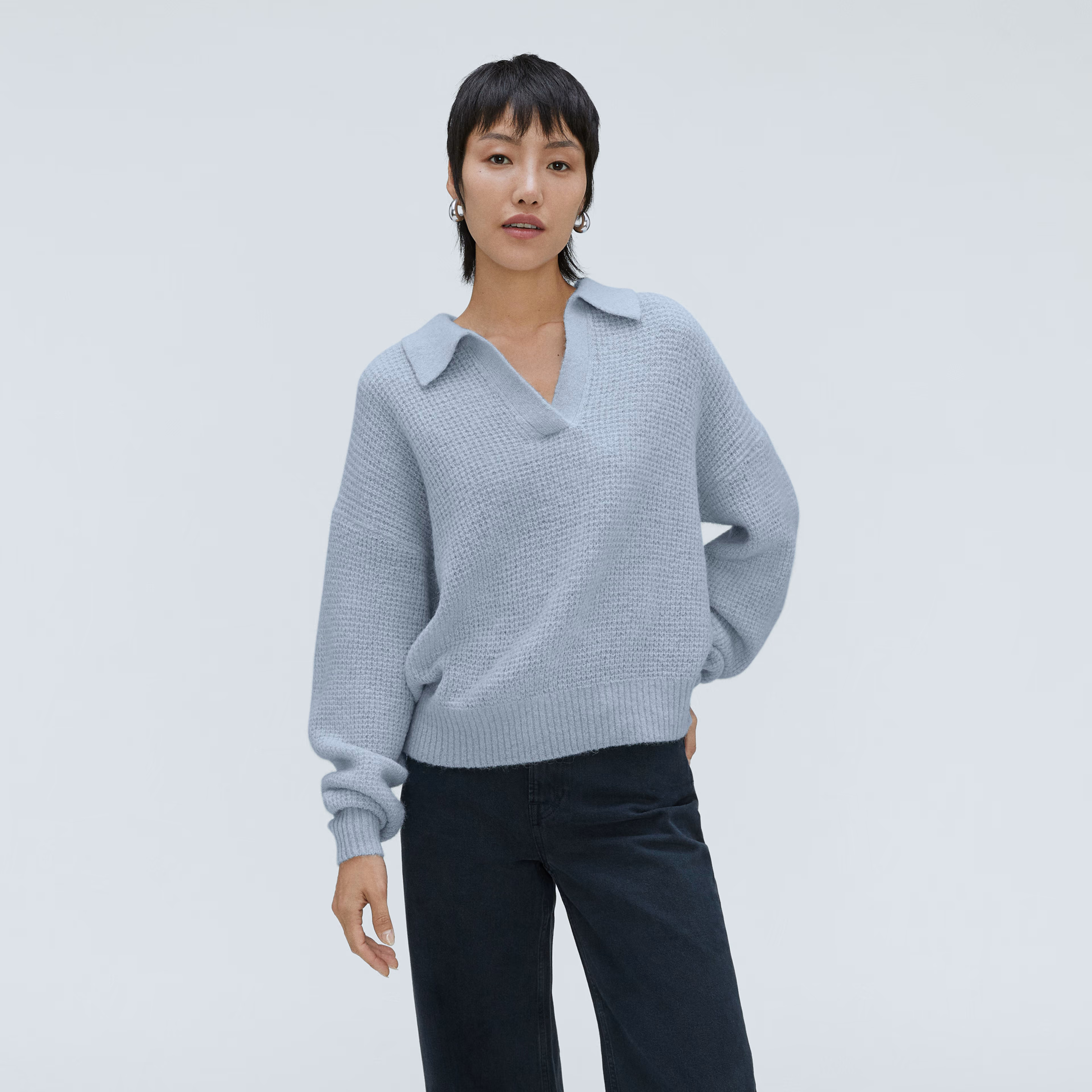 The Alpaca Waffle-Stitch Polo | Everlane