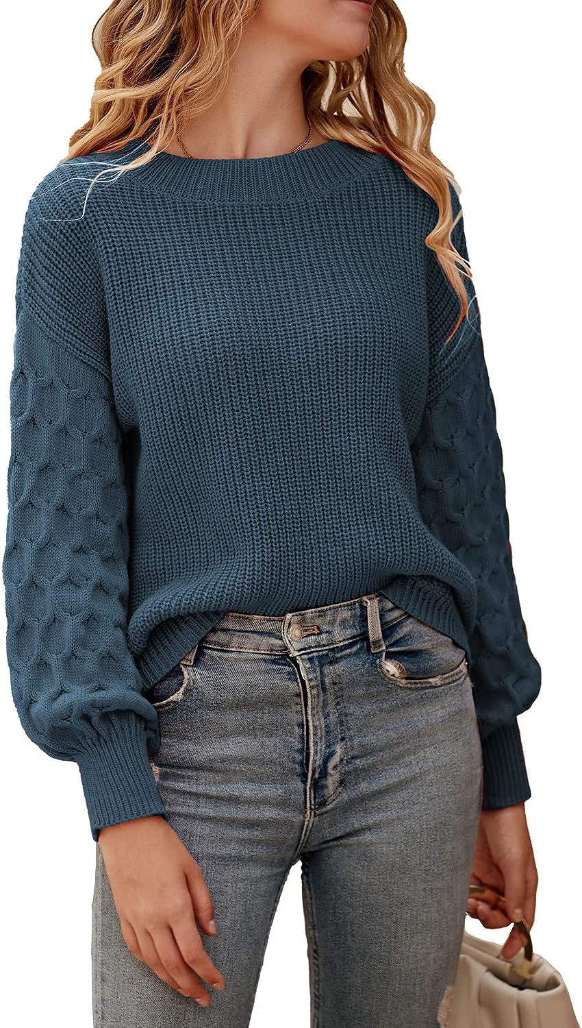 PRETTYGARDEN Women's 2023 Winter Pullover Sweater Casual Long Sleeve Crewneck Loose Chunky Knit J... | Amazon (US)