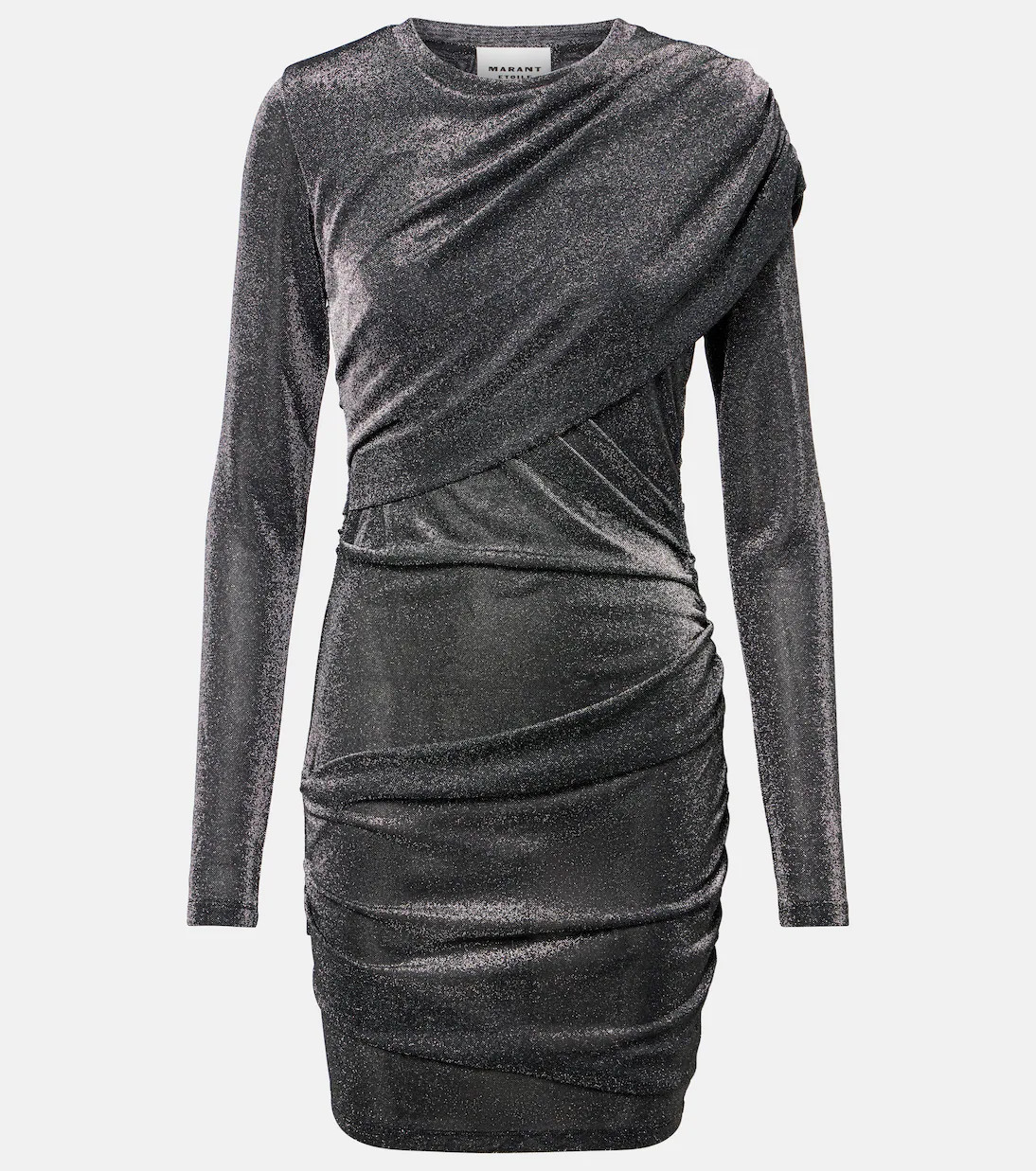 Denise draped jersey lamé minidress | Mytheresa (UK)