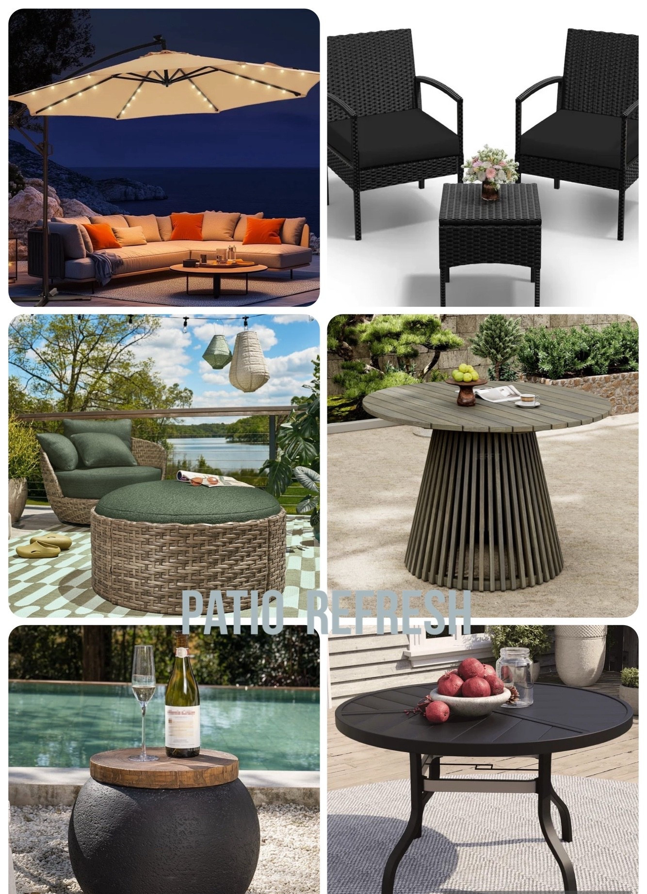 Patio furniture # patio refresh 

#LTKHome #LTKSeasonal #LTKmomlife