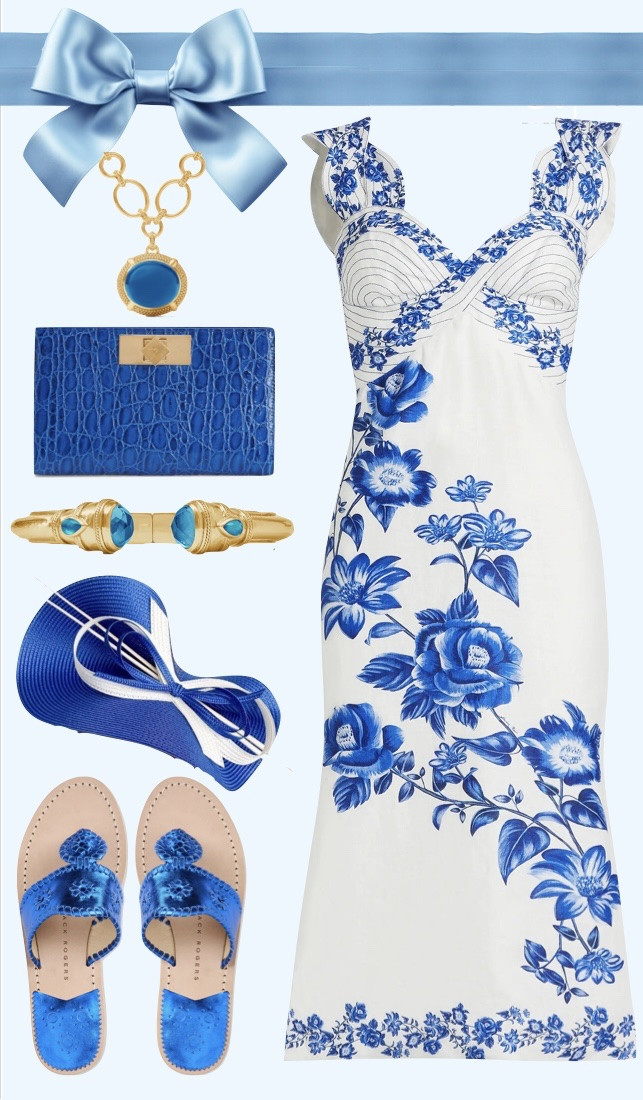 Stylish summer blues / summer horse race fashion / wedding guest dress / bridal shower / blue floral / summer sandal / statement jewelry 

#LTKWedding #LTKStyleTip #LTKFindsUnder100