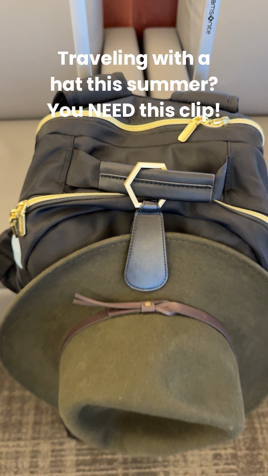 Traveling with a hat is a struggle I know! UNTIL I found this hat clip for my tote. I’ve used it to clip on straw hats and felt hats. Don’t get the cheap knock off! The holding power is STRONG 💪🏻 and the only clip I use. Perfect for your summer beach vacation trip carry your summer hat! 

#LTKSummerEdit #LTKTravel #LTKGiftGuide