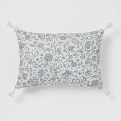 Floral Printed Reversible Lumbar Throw Pillow - Threshold™ | Target