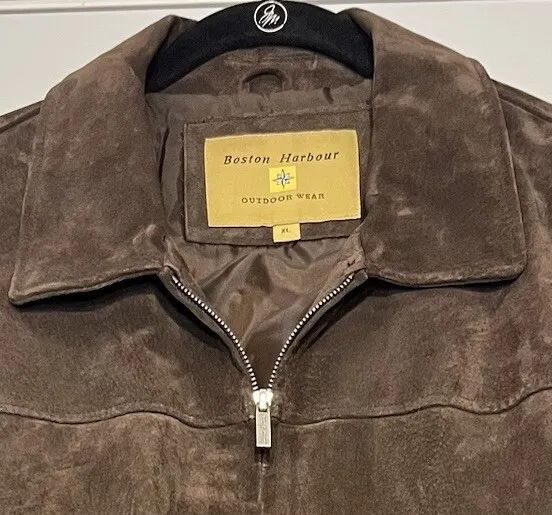 Boston Harbour Suede Leather Jacket Mens Size XL Brown Full Zip  | eBay | eBay US
