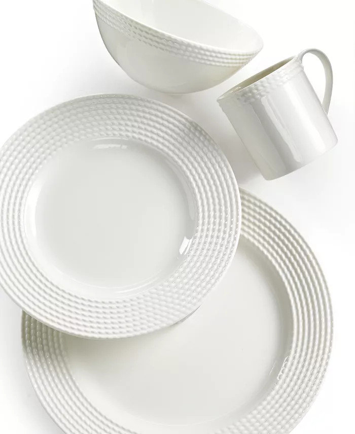 kate spade new york Wickford 4 Piece Place Setting & Reviews - Dinnerware - Dining - Macy's | Macys (US)