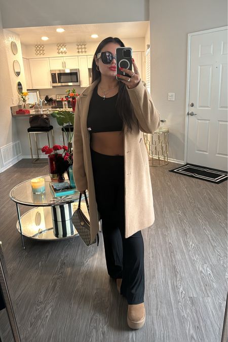 Alexander Wang body wear micro crop tank
Aerie pants
Ugg platform in chestnut
Abercrombie dad coat
Gucci shoulder bag
Gucci sunnies
OOTD

#LTKfindsunder50 #LTKstyletip #LTKSeasonal