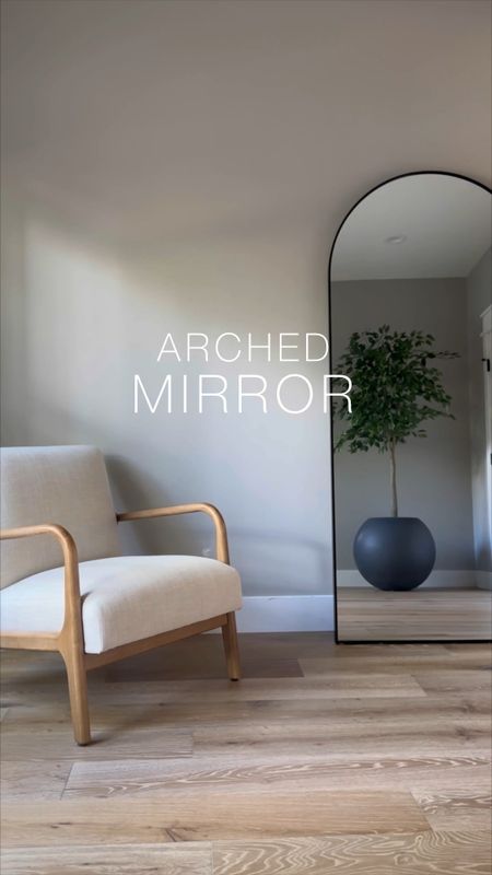 This arched mirror is stunning and the thicker black trim. It can be leaned against the wall, or use the attached stand and have it freestanding anywhere in your space. I love that it has both options.
I bought for my primary bedroom, but it is here until that is painted.
Approx 71 x 31.5” x 1.5”


#LTKU #LTKstyletip #LTKhome