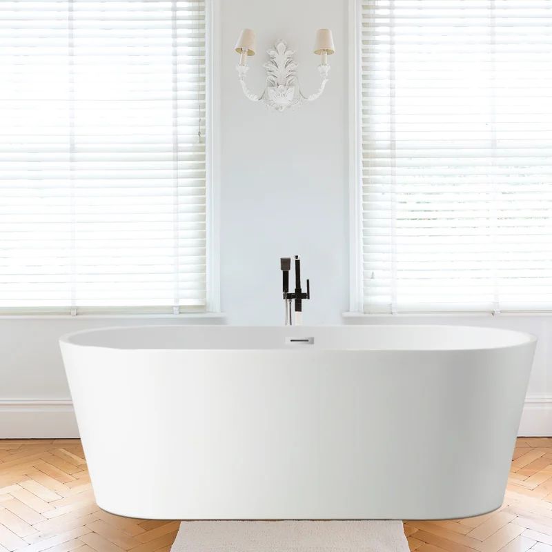 VA6815-XS 54" x 30" Freestanding Soaking Acrylic Bathtub | Wayfair North America