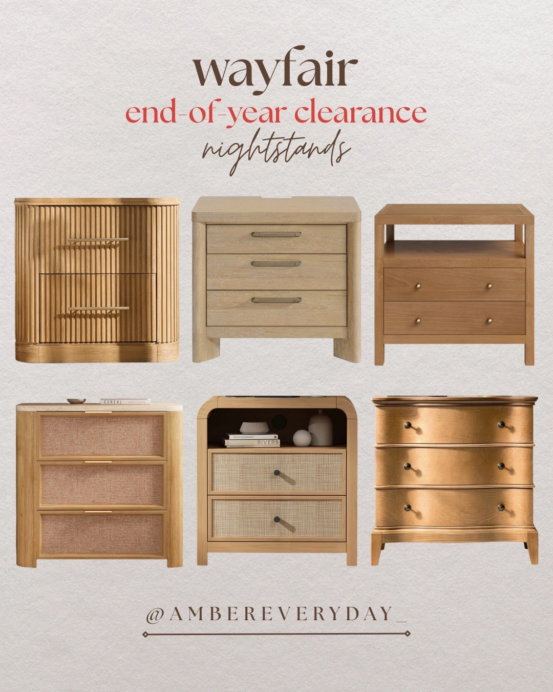End of year clearance deals at Wayfair! Natural wood nightstands - Wayfair home

#LTKSaleAlert #LTKOver40 #LTKFindsUnder50