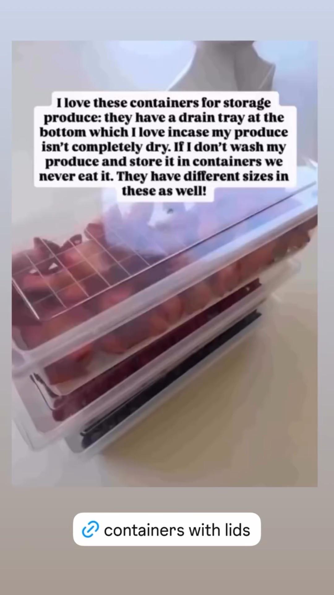 I love these containers for storage produce: they have a drain tray at the bottom which I love incase my produce isn't completely dry. If I don't wash my produce and store it in containers we never eat it. They have different sizes in these as well! I linked my favorite produce cleaners as well✨

#LTKFindsUnder50 #LTKmomlife #LTKHome