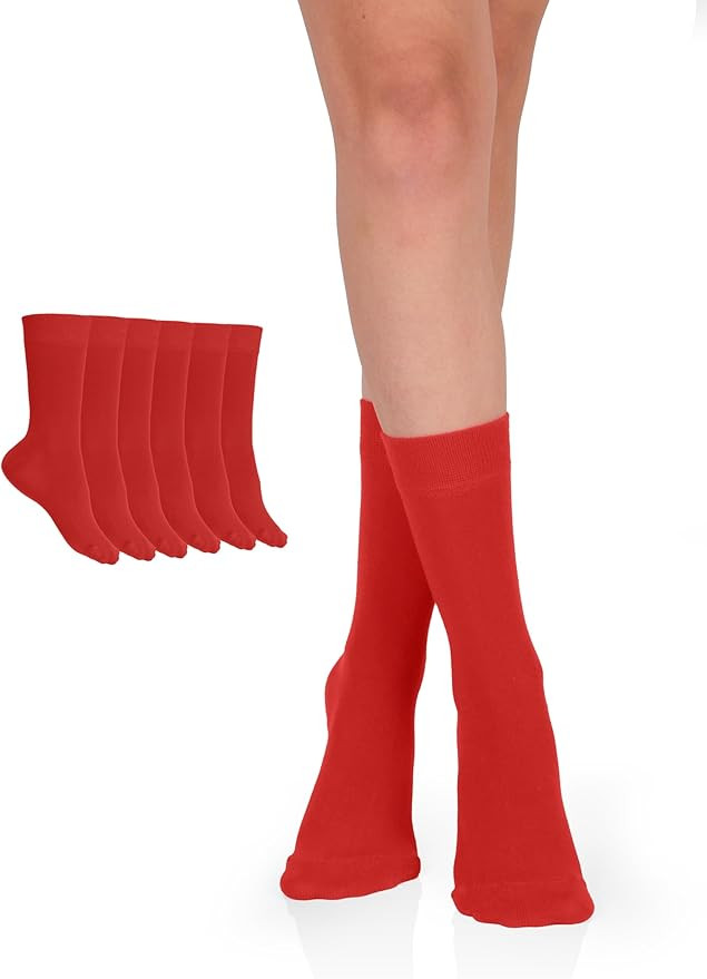 Hugh Ugoli Women Rayon Dress Socks, Extremely Soft Thin Crew Socks for Business, Trouser & Casual... | Amazon (US)