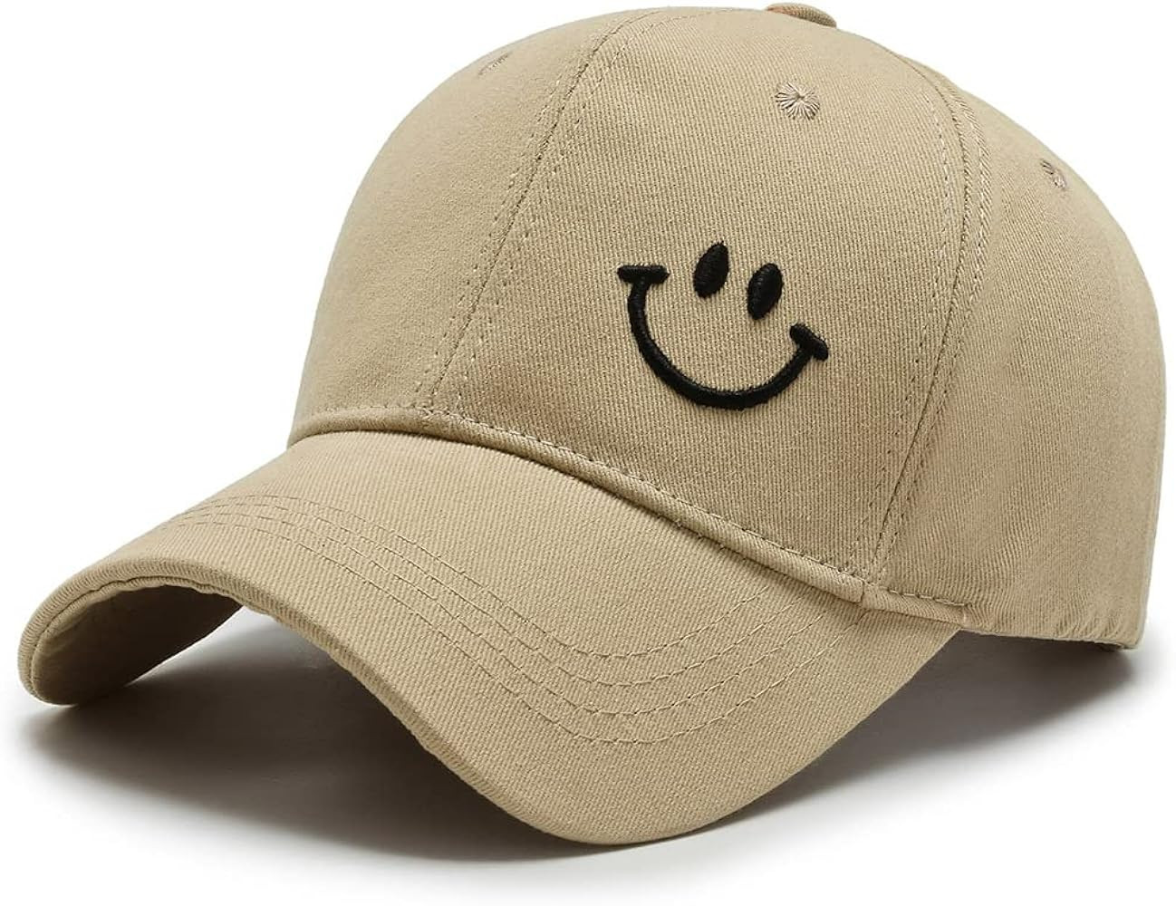 LOFAAC Unisex Graphic Baseball Cap Vintage Cotton Dad Hat Adjustable for Women Men Unstructured Smile Embroidered Hat | Amazon (US)