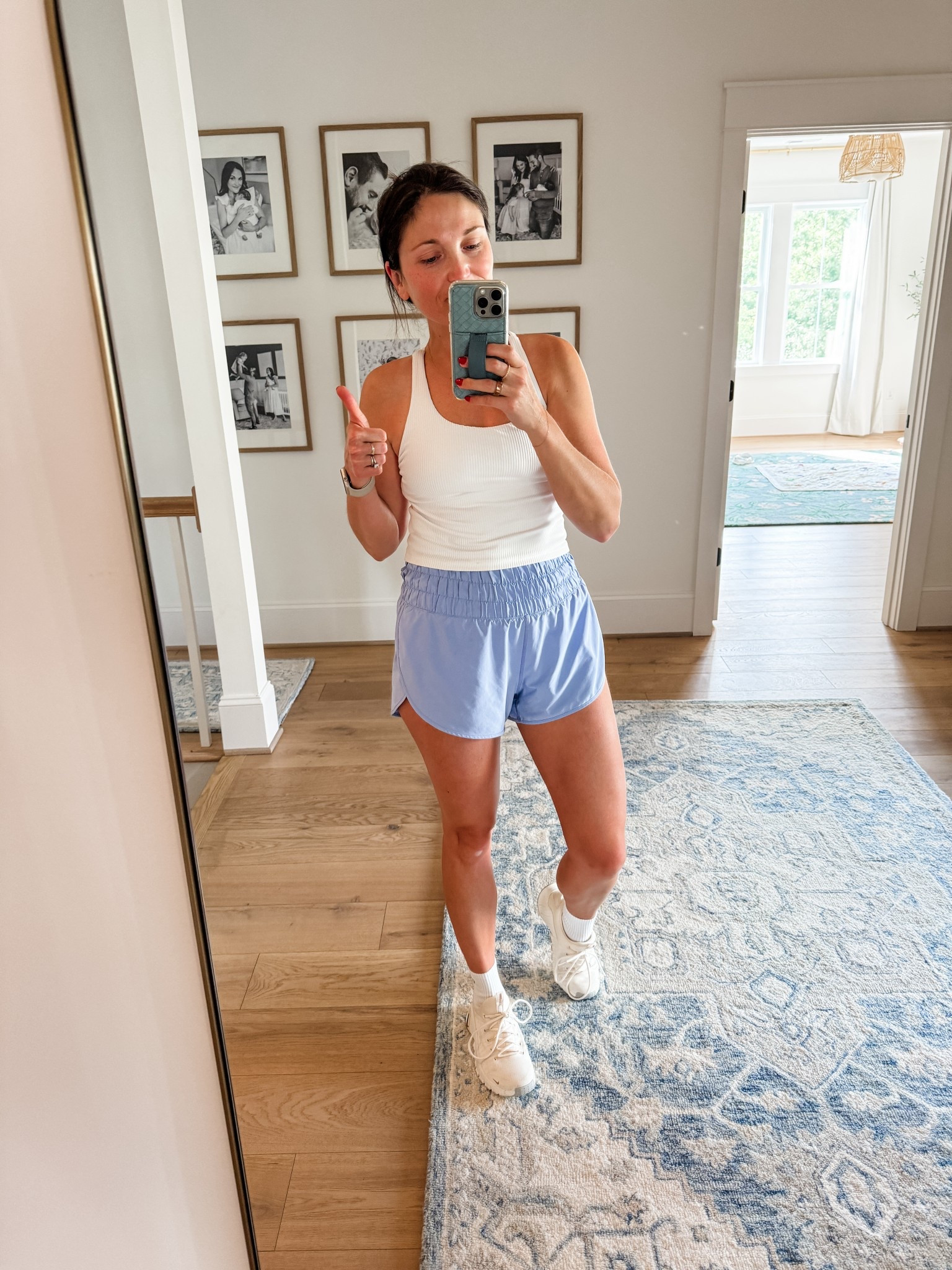 Leg workout outfit from Amazon. Wearing a size M in both. 

#LTKSeasonal #LTKFindsUnder50 #LTKActive