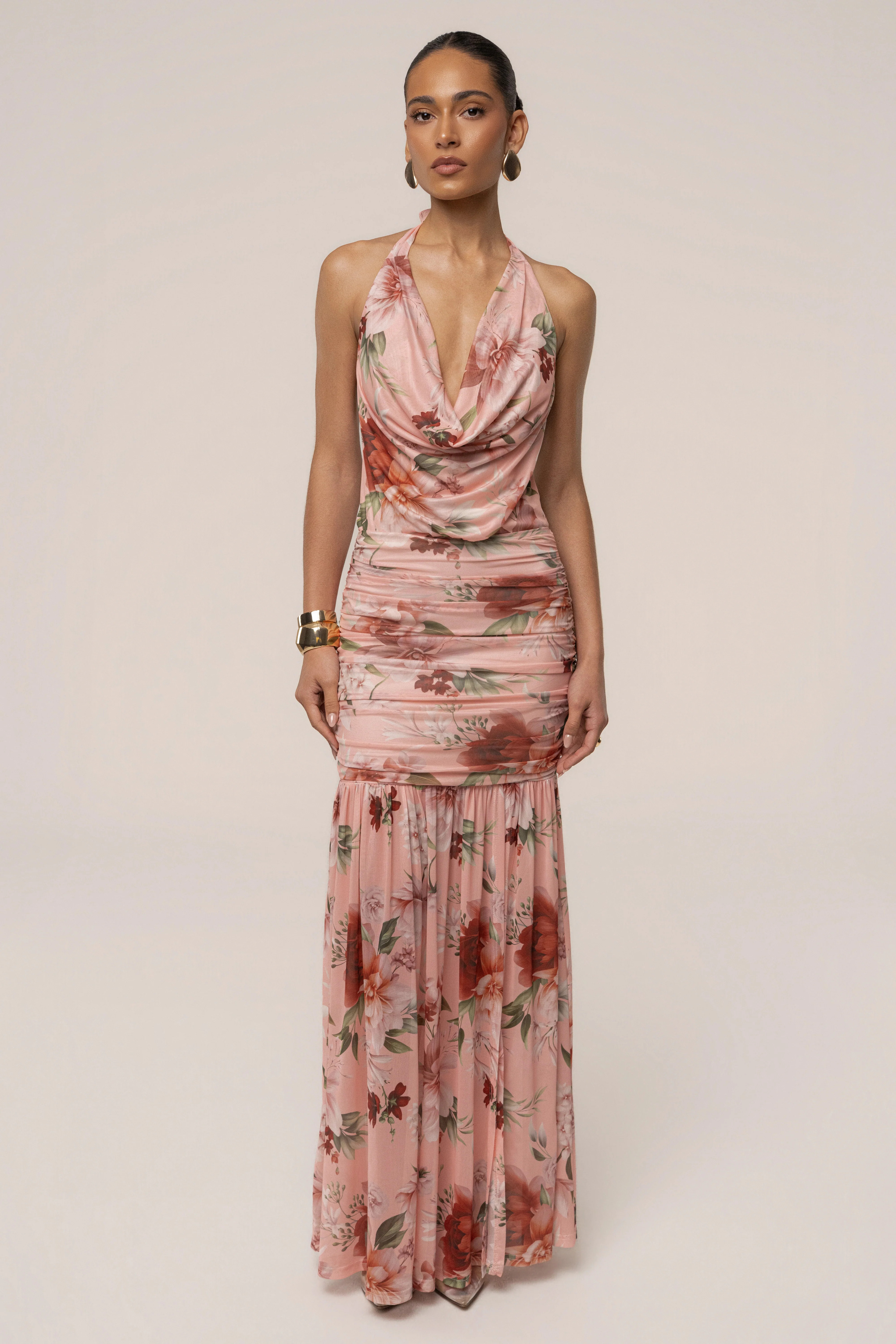 Pink Petals And Poetry Maxi Dress | JLUXLABEL US