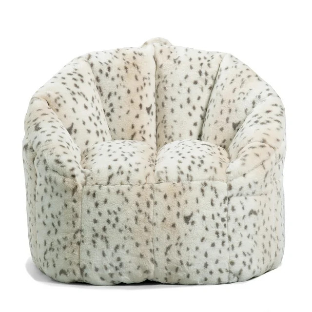 Big Joe Milano Bean Bag Chair, Leopard Print Super Soft Fur, Faux Fur, 2.5 feet - Walmart.com | Walmart (US)