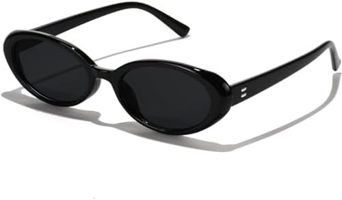 Oval Sunglasses for Women Men Fashion Small 90s Style Sun Glasses UV400 | Amazon (US)