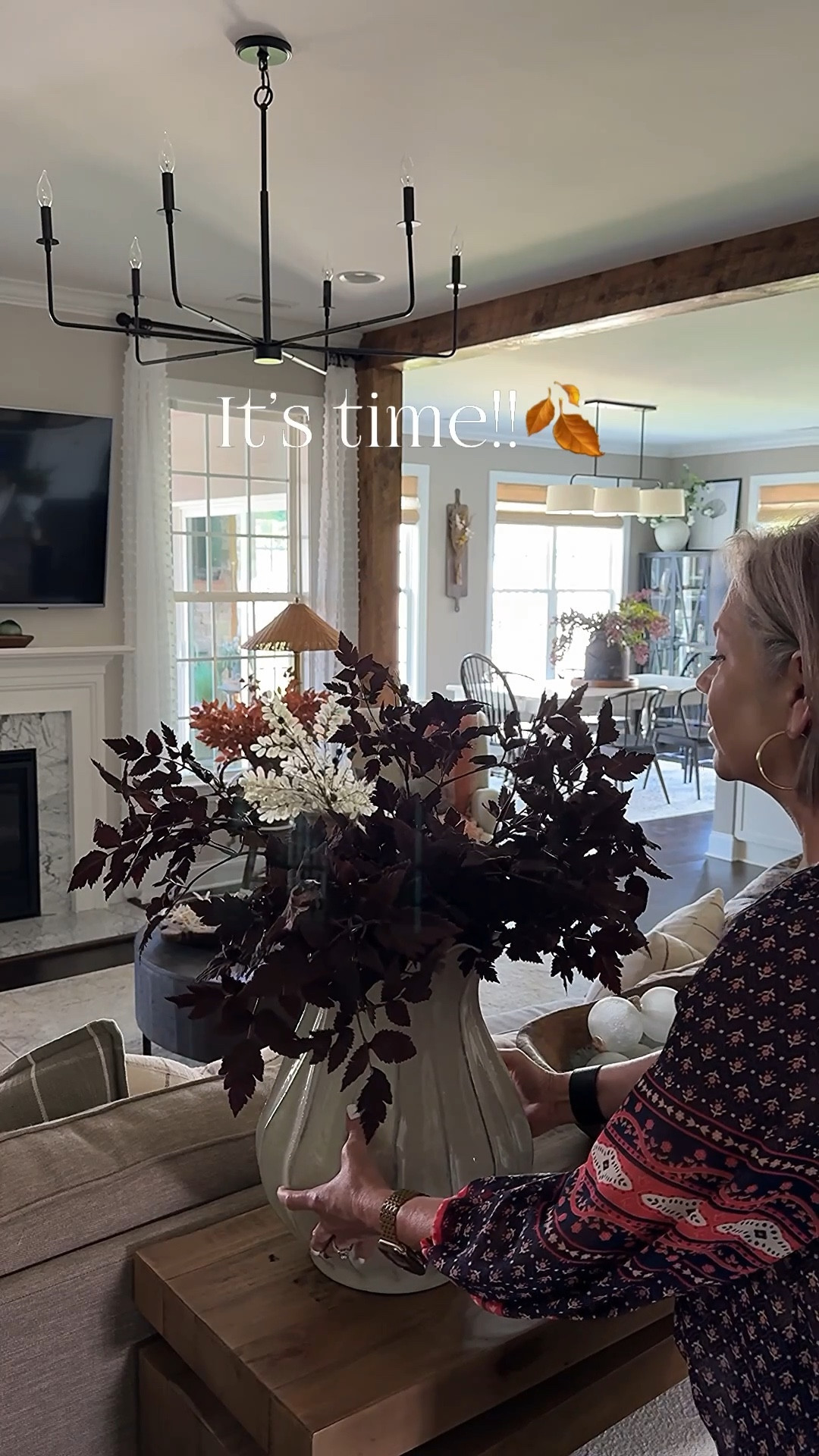 Fall is here for me as a creator!! So looking forward to all the rich tones and cozy comforts🤎🍂🍁

Vases, fall stems, console table, large vintage bowl, sea glass garland, chandelier 

#LTKSeasonal #LTKHome #LTKStyleTip