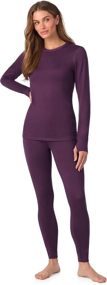 Cuddl Duds Womens Fleece Lined Thermal Base Layer Set – Long Sleeve Shirt & Leggings for Cold W... | Amazon (US)