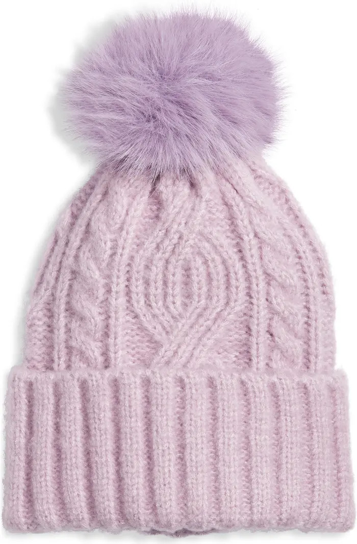 Treasure & Bond Cable Stitch Pom Beanie | Nordstrom | Nordstrom