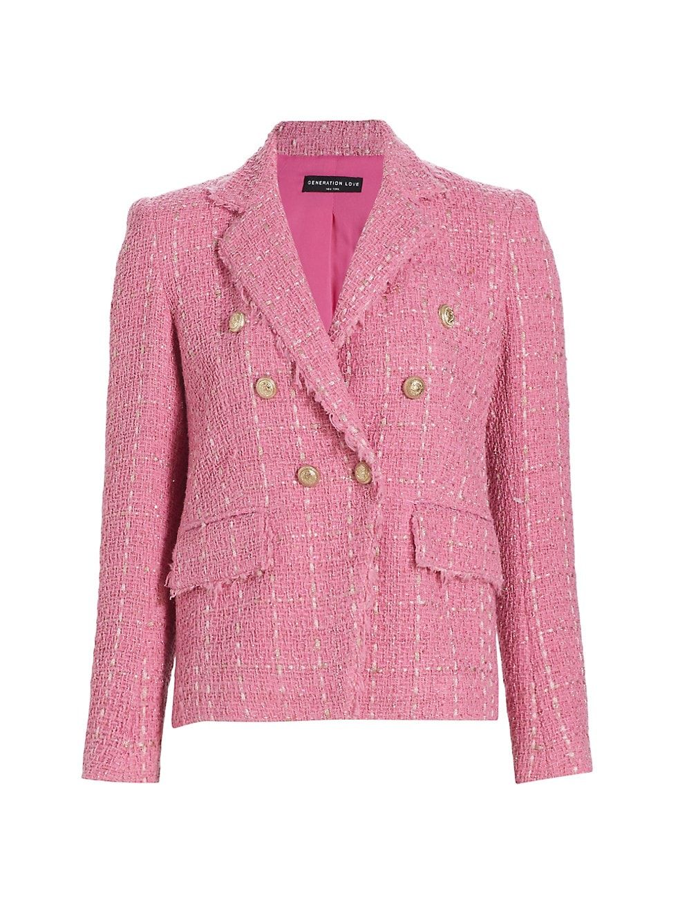 Eliza Double-Breasted Tweed Blazer | Saks Fifth Avenue